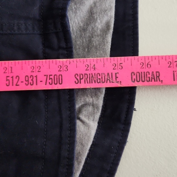 Hei Hei Womens Jacket Size L Navy Blue Heather Gray Sailor Anchor Cropped Trench - Picture 5 of 13